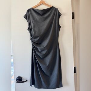 Lafayette 148 New York Gray Asymmetrical Dress